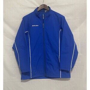 Bauer Full Zip Hockey Warm Up Windbreaker Jacket Large Royal Blue Men’s